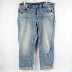 Gap Women's 12 Distressed Girlfriend Mid Rise Light Wash Denim Jeans