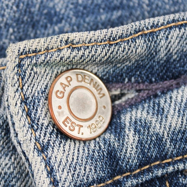 Gap Women's 12 Distressed Girlfriend Mid Rise Light Wash Denim Jeans