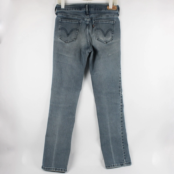 Levi's 505 Womens 2 Blue Straight Leg Light Wash Denim Jeans