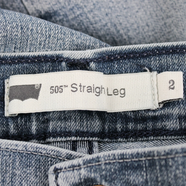 Levi's 505 Womens 2 Blue Straight Leg Light Wash Denim Jeans