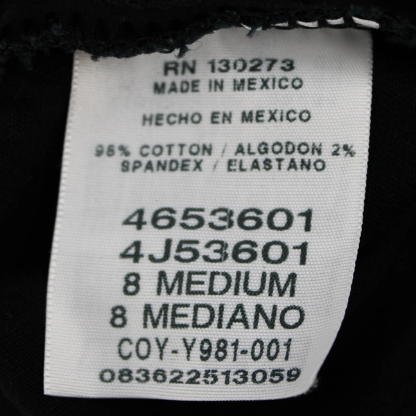 Lee Relaxed Fit Women's 8 Elastic Waist Black Denim Pants