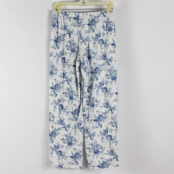 Set Of 2 Carole Hochman Blue/White Sleepware Set Top & Bottoms Womens Size M