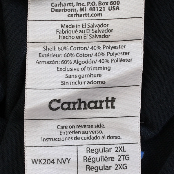Carhartt Navy Blue Short-Sleeve T-Shirt Women's Size 2XL