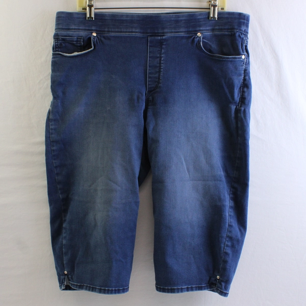 Gloria Vanderbilt Avery Blue Slimming Capris Women's Size 14