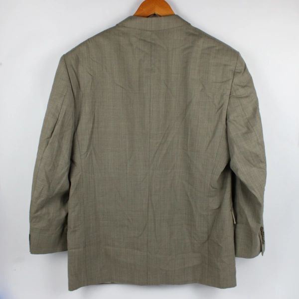 Jones New York Men's 44R Brown 100% Wool Glen Plaid Suit Jacket