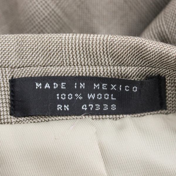 Jones New York Men's 44R Brown 100% Wool Glen Plaid Suit Jacket