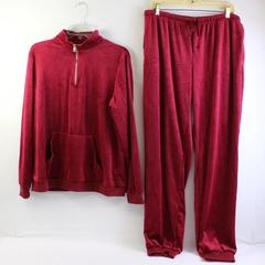 HOTOUCH Women's XL Red Velour Loungewear Set NWT