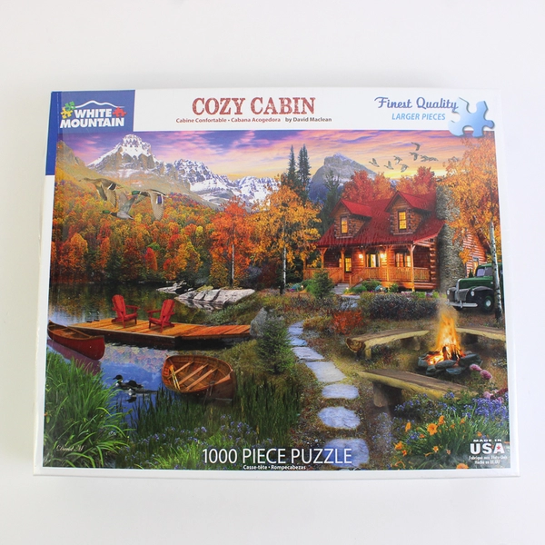 White Mountain 1000 Piece Cozy Cabin Country Jigsaw Puzzle 1269 Sealed Brand New