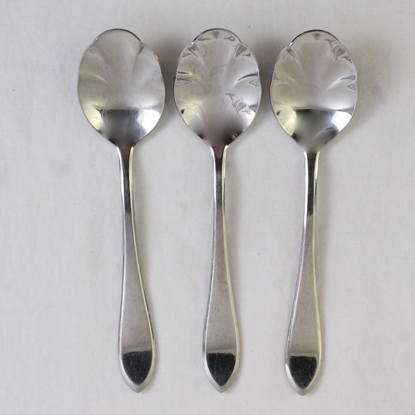 Lot of 3 Retroneu Roseanne Sugar Spoons 18/8 Stainless 6 Inches