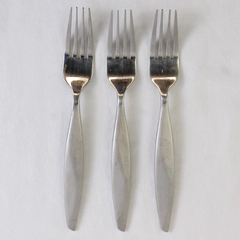 Lot of 3 Retroneu Roadway Stainless Steel 18/10 Dinner Forks 8 Inches