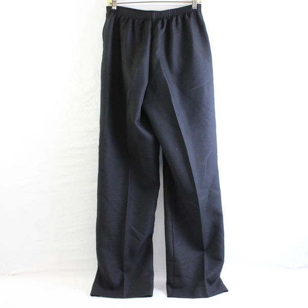 Alfred Dunner Solid Black Pull-On Dress Pants Women's Size 8