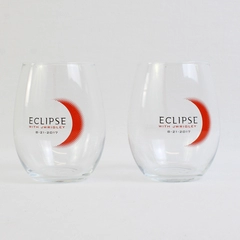 Set of 2 2017 Eclipse with J Wrigley Vineyards Stemless Wine Glass