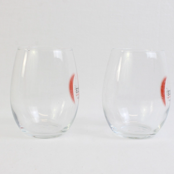 Set of 2 2017 Eclipse with J Wrigley Vineyards Stemless Wine Glass