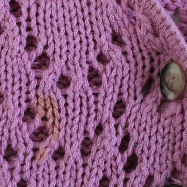 Classic Expressions Pink Knit Cotton Sweater Vest Women's Size XL FLAWED