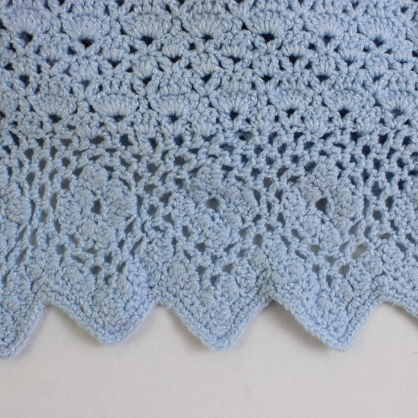 Handmade Knit Crochet Powder Blue Sweater Vest Women's Size 1X FLAWED