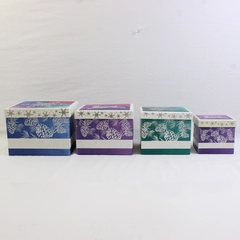 Barrington Studios Set of 4 Nesting Christmas Gift Boxes