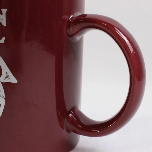 Coffee Mug Salmon Festival Oxbow Park Ceramic Burgundy Portland Oregon