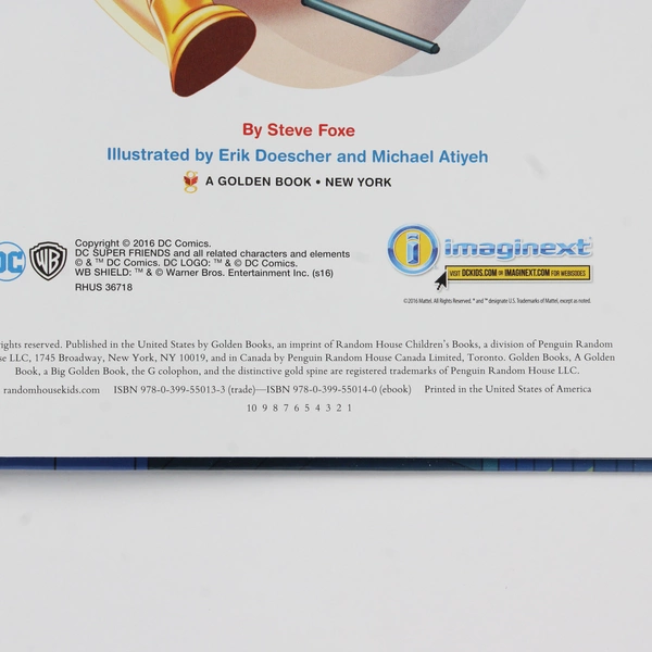 Golden Book DC Super Friends Series Race Across Gotham City by Steve Fox 2016 HC