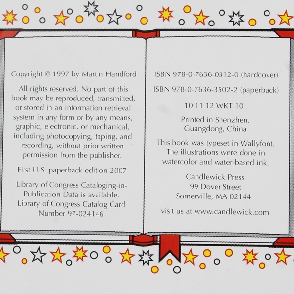 Where's Waldo? The Wonder Book by Martin Hanford 1997 Paperback Candlewick Press