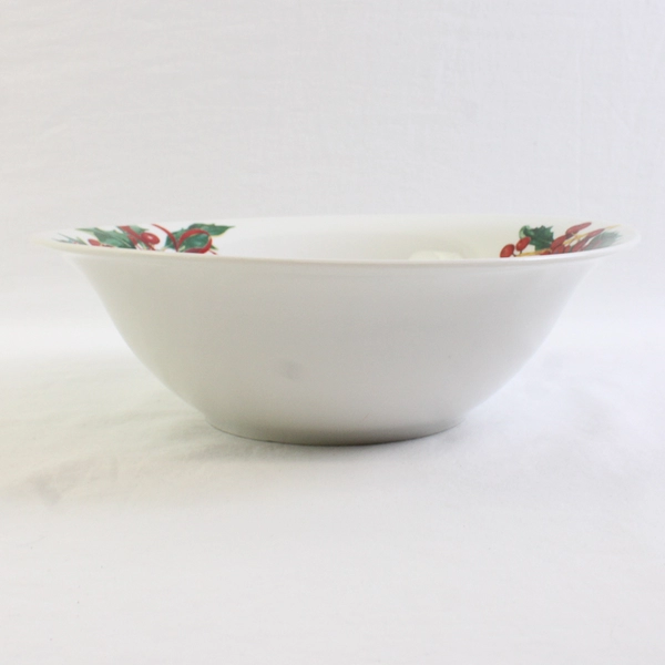 Unbranded "Merry & Bright" Holiday Christmas Ceramic Large Bowl 10" Diameter
