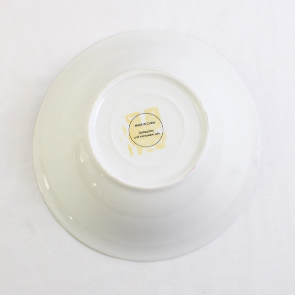 Unbranded "Merry & Bright" Holiday Christmas Ceramic Large Bowl 10" Diameter