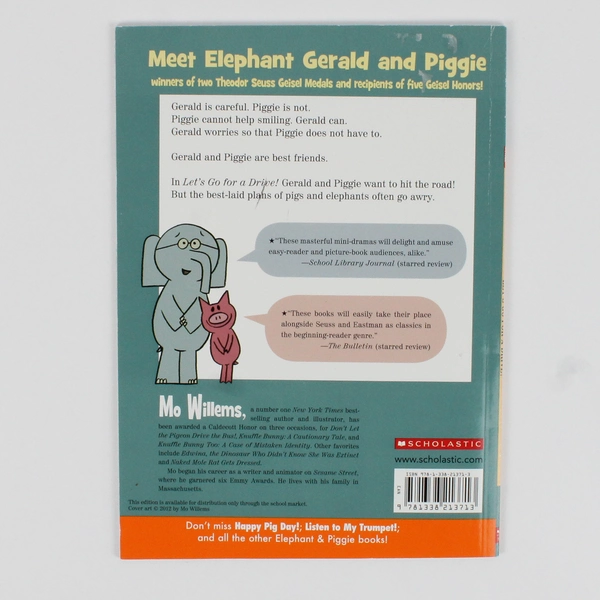 Let's Go For A Drive! by Mo Willems 2017 PB An Elephant & Piggie Book