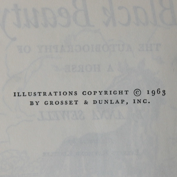 Black Beauty Vintage HC Book 1963, Companion Library 