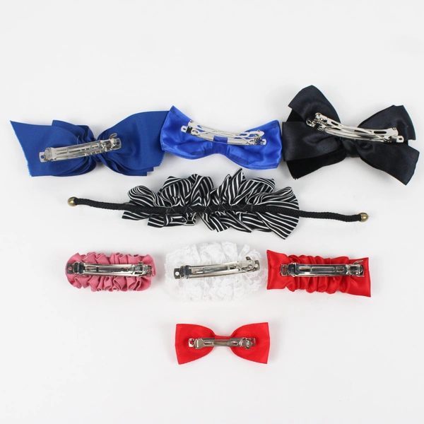 Mixed Lot of 8 Girls Hair Accessories Bows Clips Ties