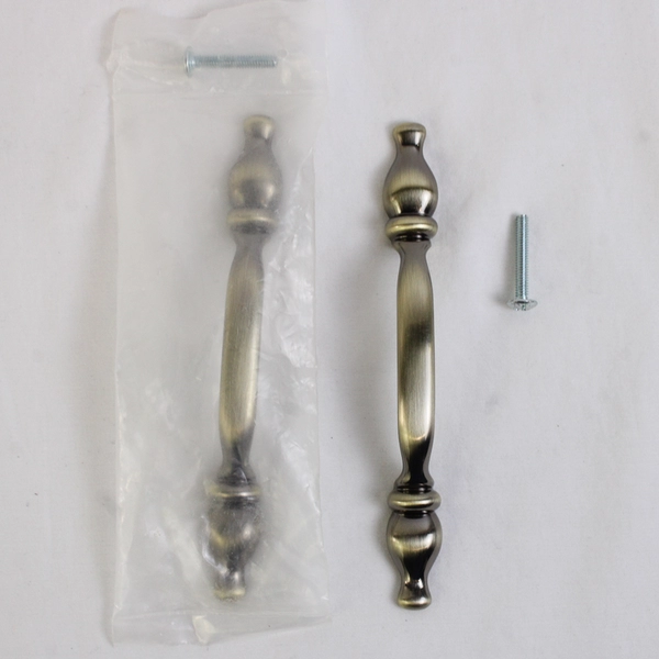 Lot of 2 Unbranded Bronze Colored Arch Drawer Handles Shiny Finish