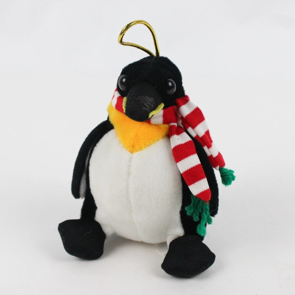 Chosun International Penguin Plush Christmas Ornament 6" FLAWED