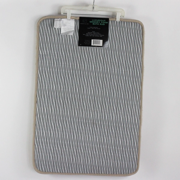 Essential Spa Faux Fur Memory Foam Bath Rug Beige 24"x36" 