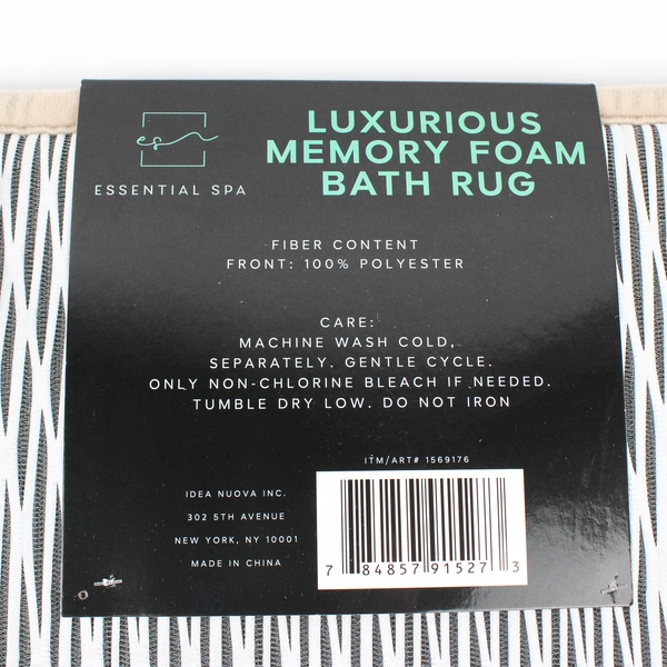 Essential Spa Faux Fur Memory Foam Bath Rug Beige 24"x36" 