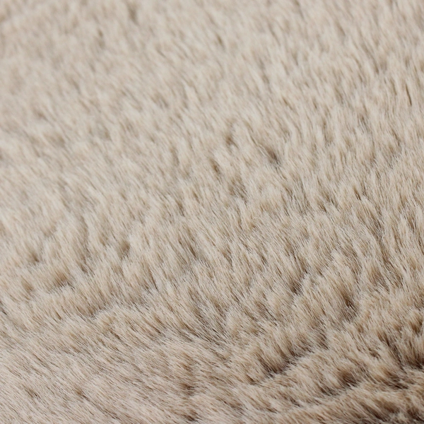 Essential Spa Faux Fur Memory Foam Bath Rug Beige 24"x36" 