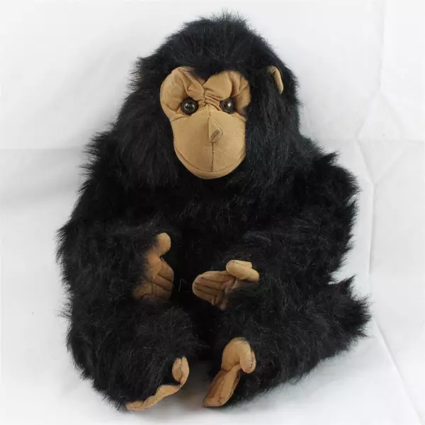 14" Black Plush Stuffed Gorilla Soft Cuddly Toy