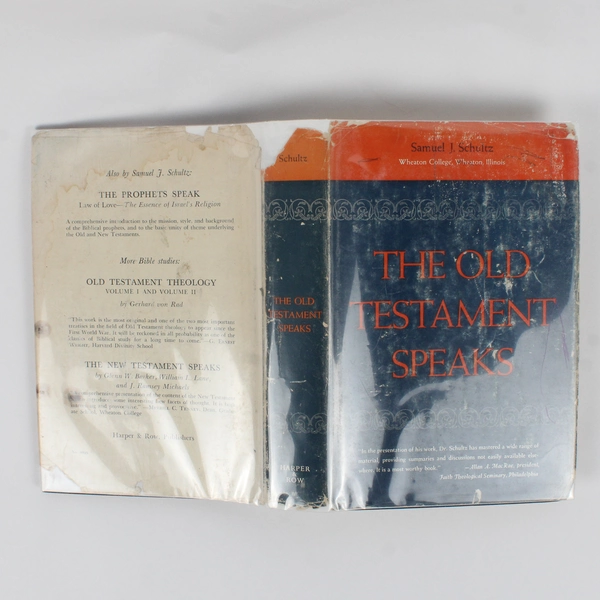 Vintage The Old Testament Speaks By Samuel J Schultz 1960 Hardcover Dust Jacket