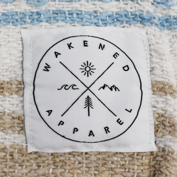 Wakened Apparel Hand Woven/Dyed Cotton Blanket Multicolored