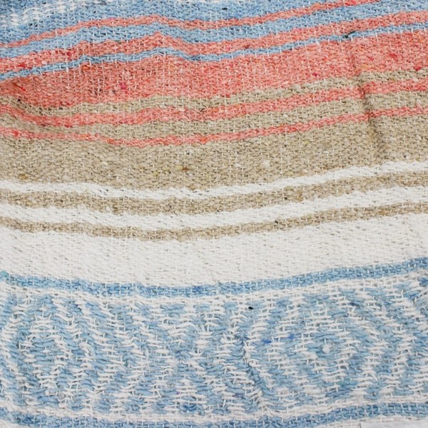 Wakened Apparel Hand Woven/Dyed Cotton Blanket Multicolored