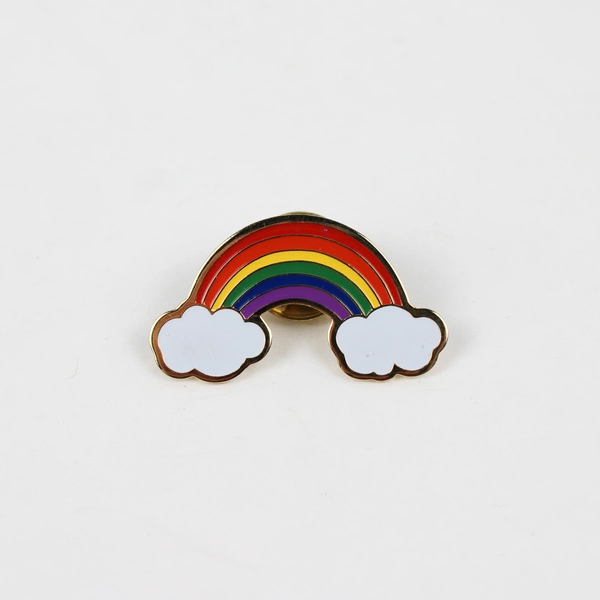Vintage Lady Barbara Bush 2003 R/G Awards Rainbow Cloud Lapel Pin Tie Tac