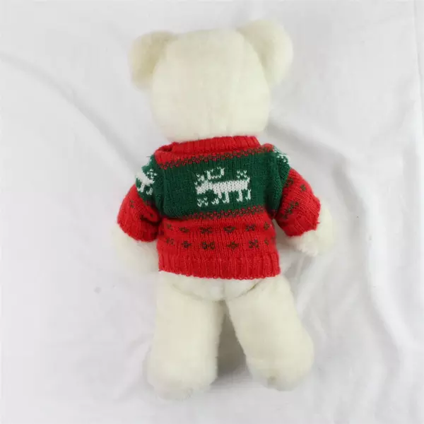 1985 North American Bear Co Vintage Plush Christmas Sweater Bear Noel 17"