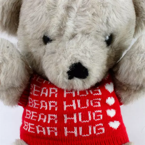 Dakin 16.5" Plush Brown Bear with Bear Hug Sweater Soft Cuddly Toy