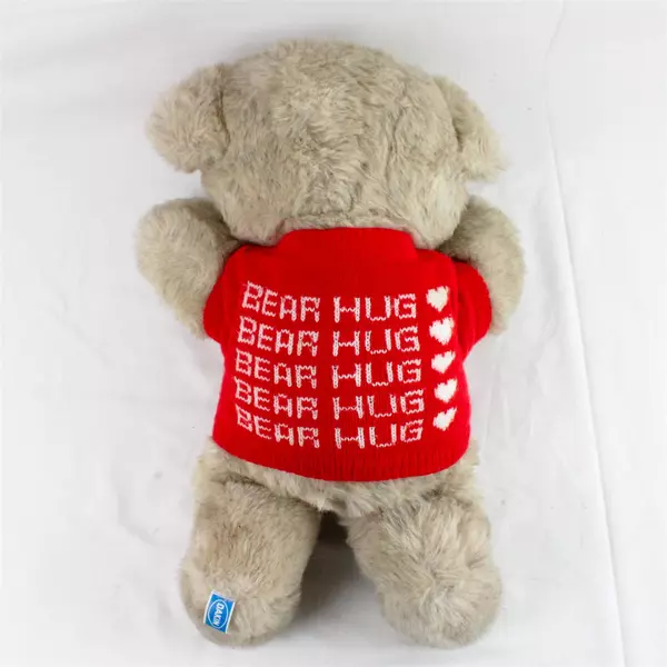 Dakin 16.5" Plush Brown Bear with Bear Hug Sweater Soft Cuddly Toy