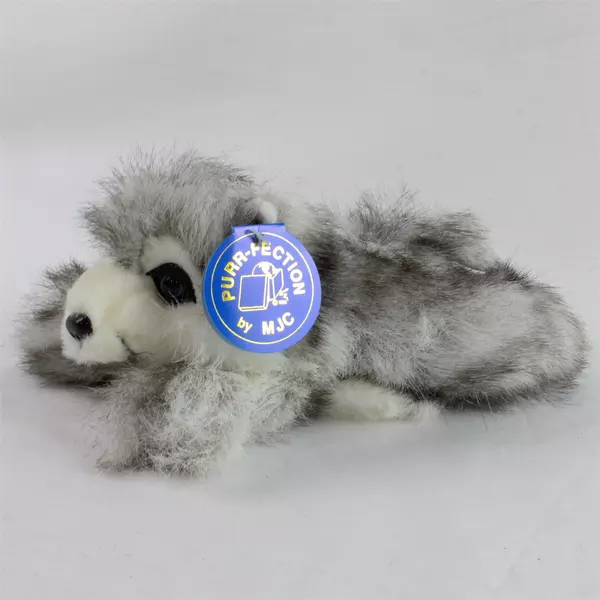 Vintage MJC Purr-fection 1992 Husky Wolf Dog Plush Stuffed Animal Toy