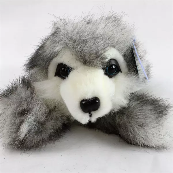 Vintage MJC Purr-fection 1992 Husky Wolf Dog Plush Stuffed Animal Toy