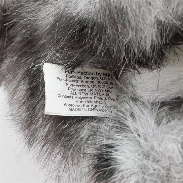 Vintage MJC Purr-fection 1992 Husky Wolf Dog Plush Stuffed Animal Toy