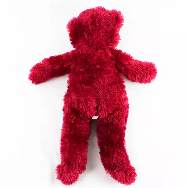 A Mart Brand 18" Red Curly Plush Teddy Bear Stuffed Animal Soft Toy Used