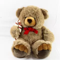 Plush Christmas Teddy Bear w/Candy Cane JC Penney Collection 23" Tall Holiday