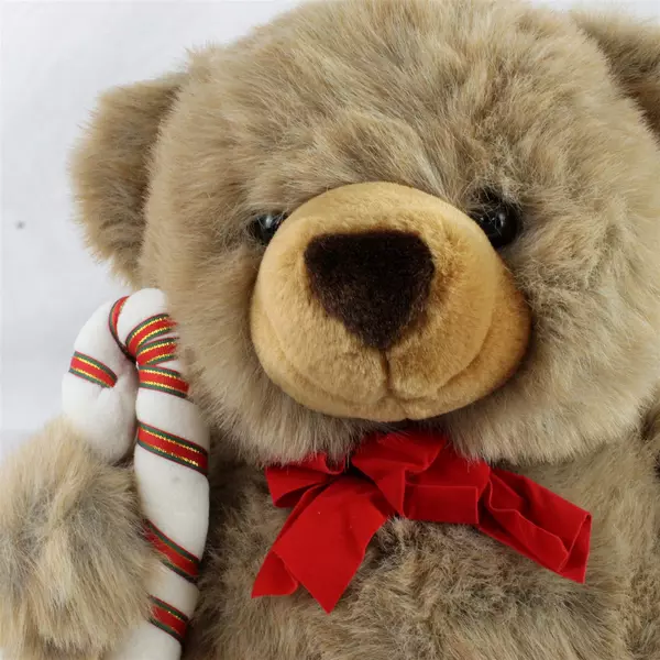 Plush Christmas Teddy Bear w/Candy Cane JC Penney Collection 23" Tall Holiday