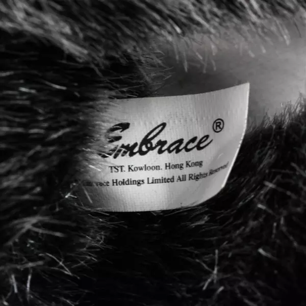 12.5" Embrace Black Plush Jointed Legs Bear Soft Collectible Teddy Toy