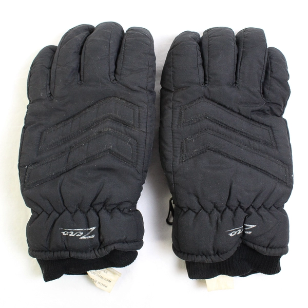 Zero Nylon Insulated Waterproof Black Ski Gloves Men's Medium