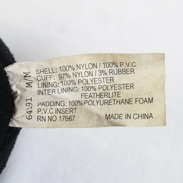 Zero Nylon Insulated Waterproof Black Ski Gloves Men's Medium